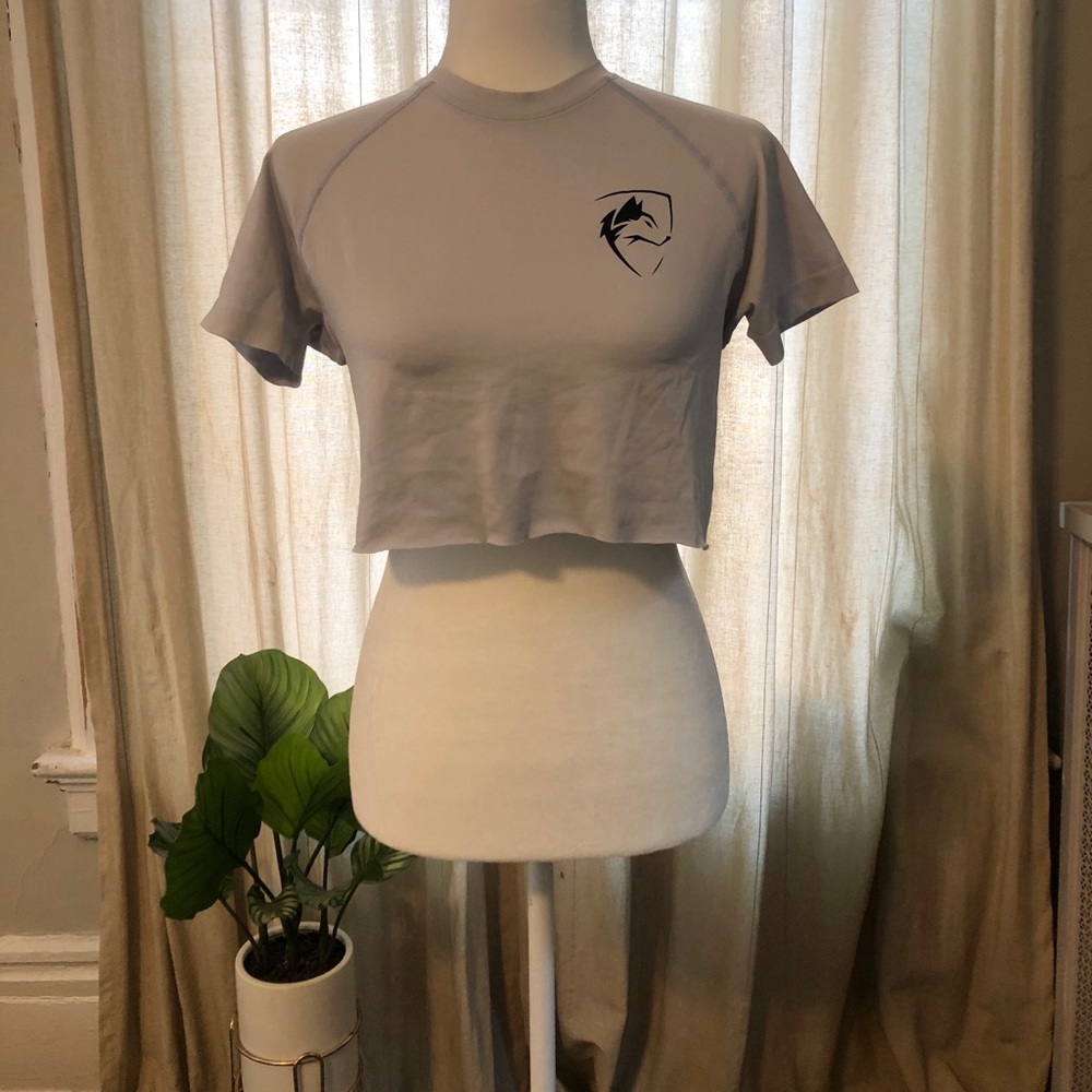 Alphalete Raw Cut Cropped Tee